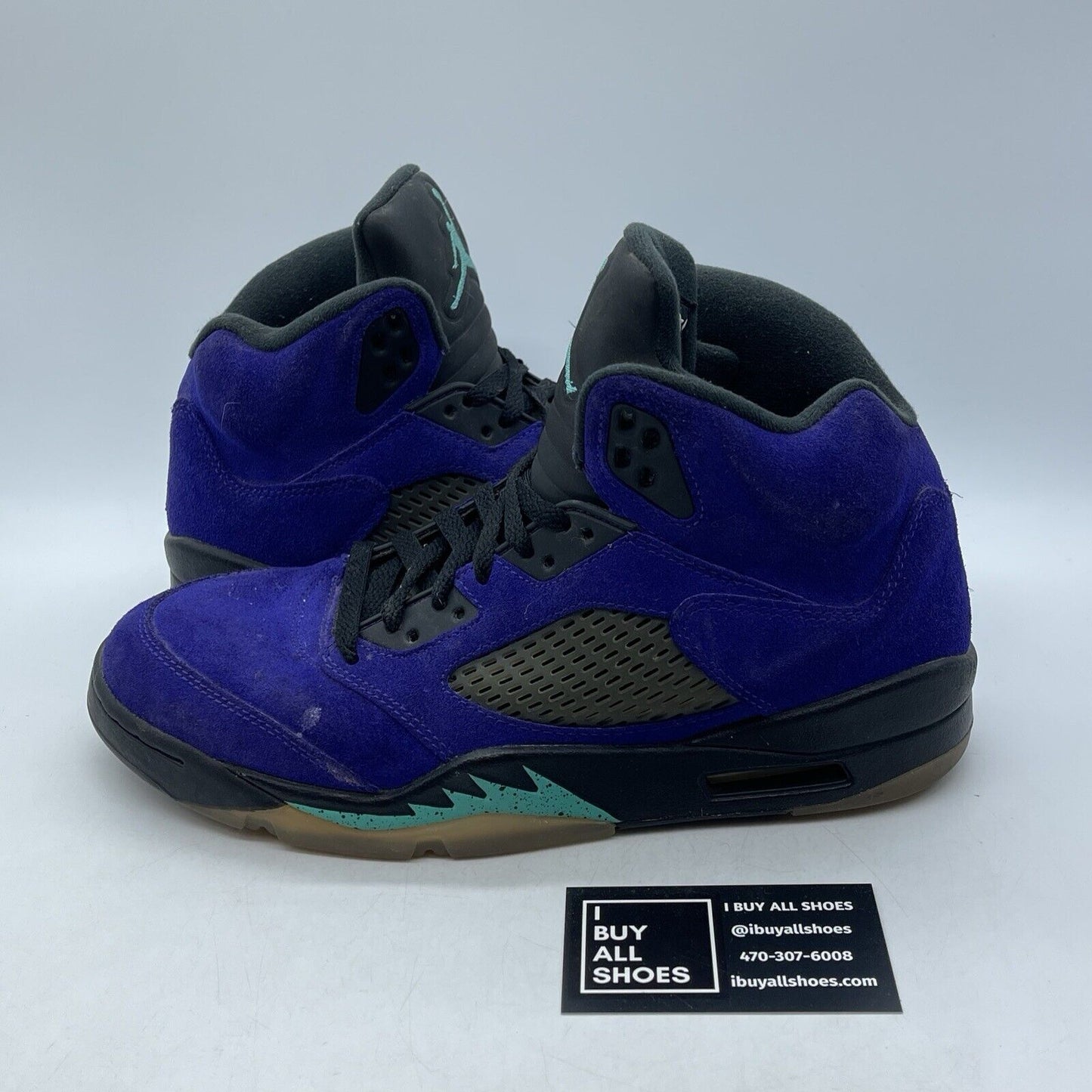 Size 9.5 - Jordan 5 Retro Alternate Grape Purple Suede Black (136027-500)