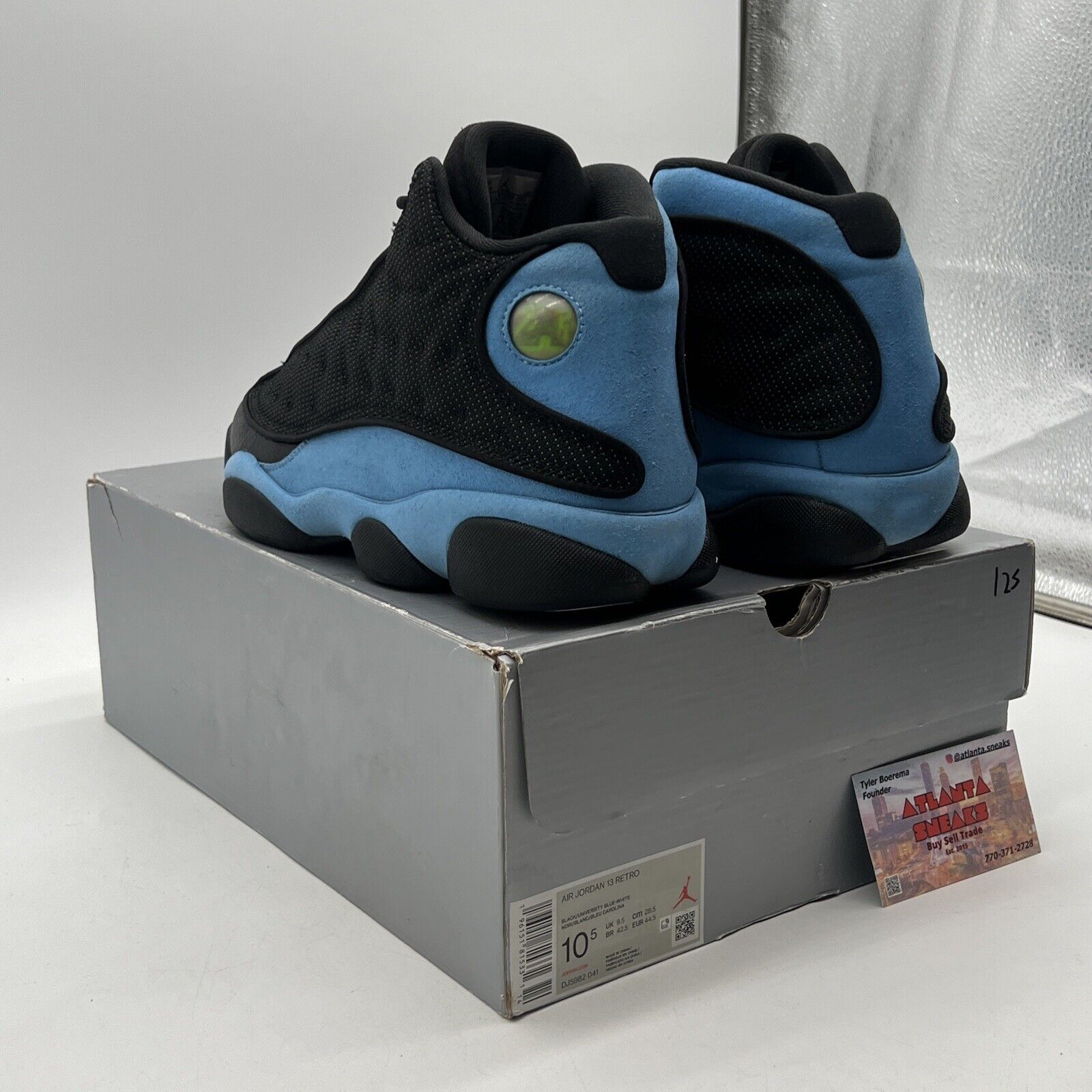 Size 10.5 - Jordan 13 Retro Mid Black University Blue Leather (DJ5982-041)
