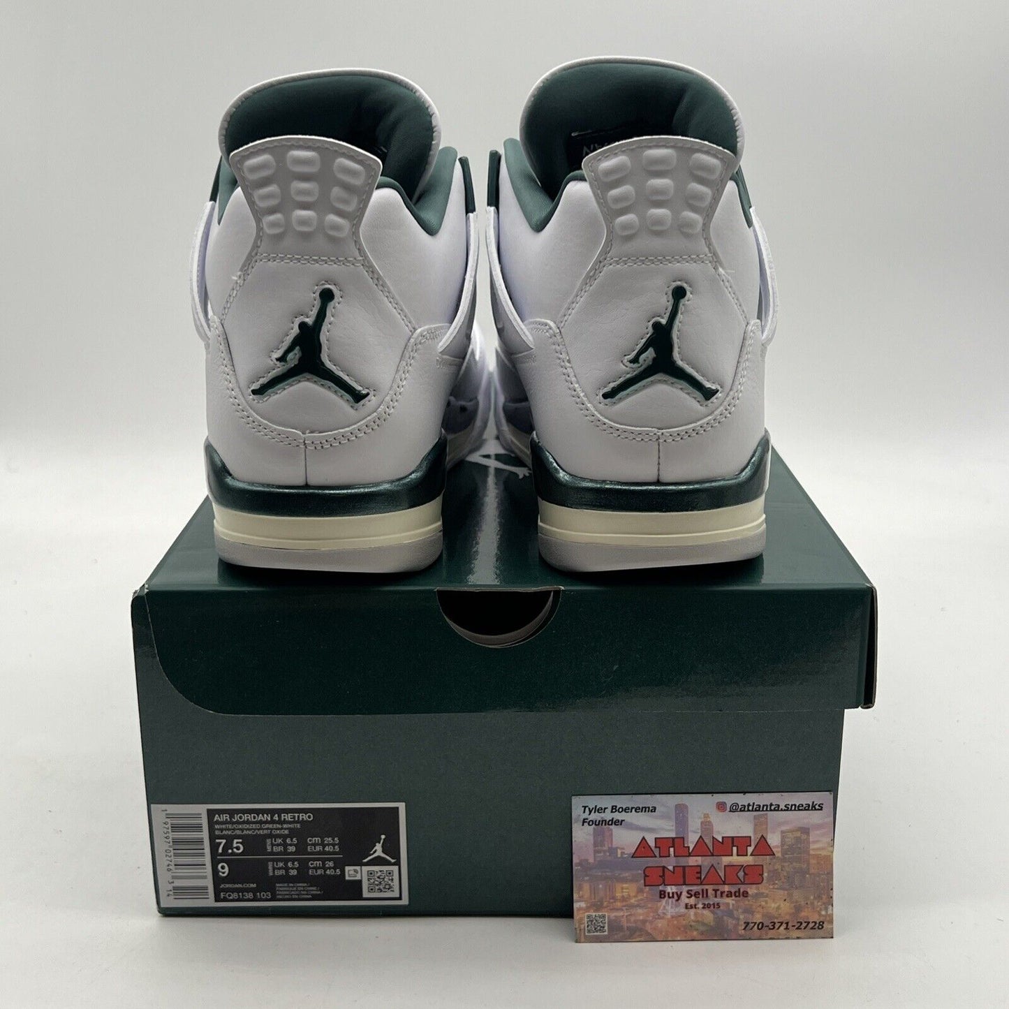 Size 7.5 - Air Jordan 4 Retro Oxidized Green (FQ8138-103)