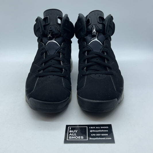 Size 11 - Jordan 6 Retro Mid Chrome Black Silver Suede Rubber (DX2836-001)
