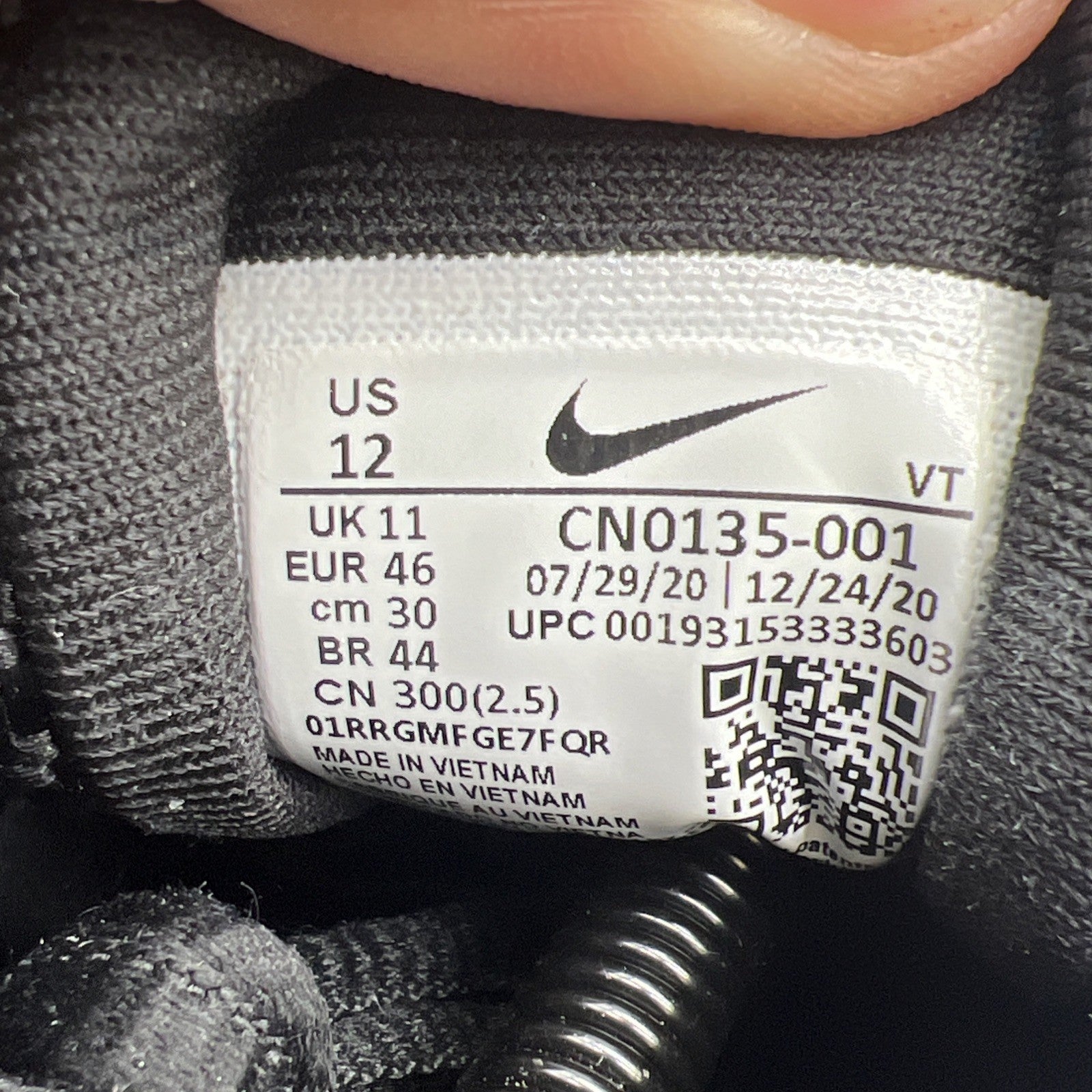 Size 12 - Nike Air Max 2015 Black Wolf Gray Sneaker 2020 (CN0135-001)
