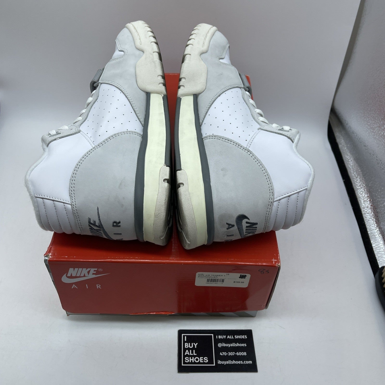 Size 13 - Nike Air Trainer 1 Photon Dust Grey White Suede Leather (DM0521-001)