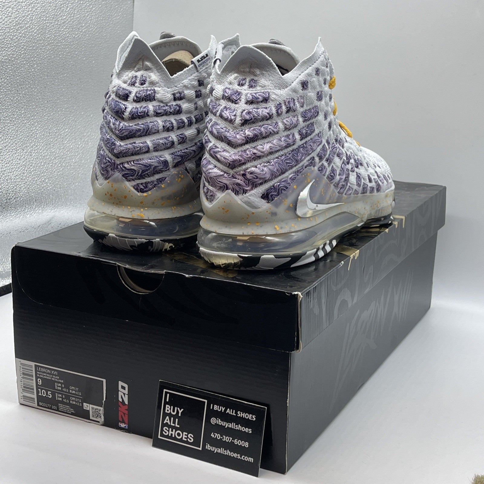 Size 9 - Nike NBA 2K20 x LeBron 17 Gamer Exclusive Bron 2K Playoffs (BQ3177-101)