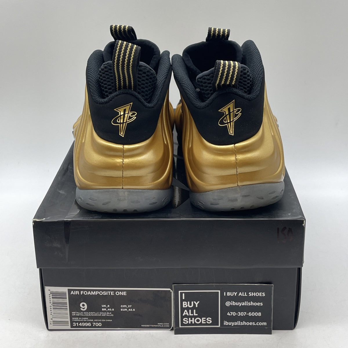 Size 9 - Nike Air Foamposite One Metallic Gold (314996-700)