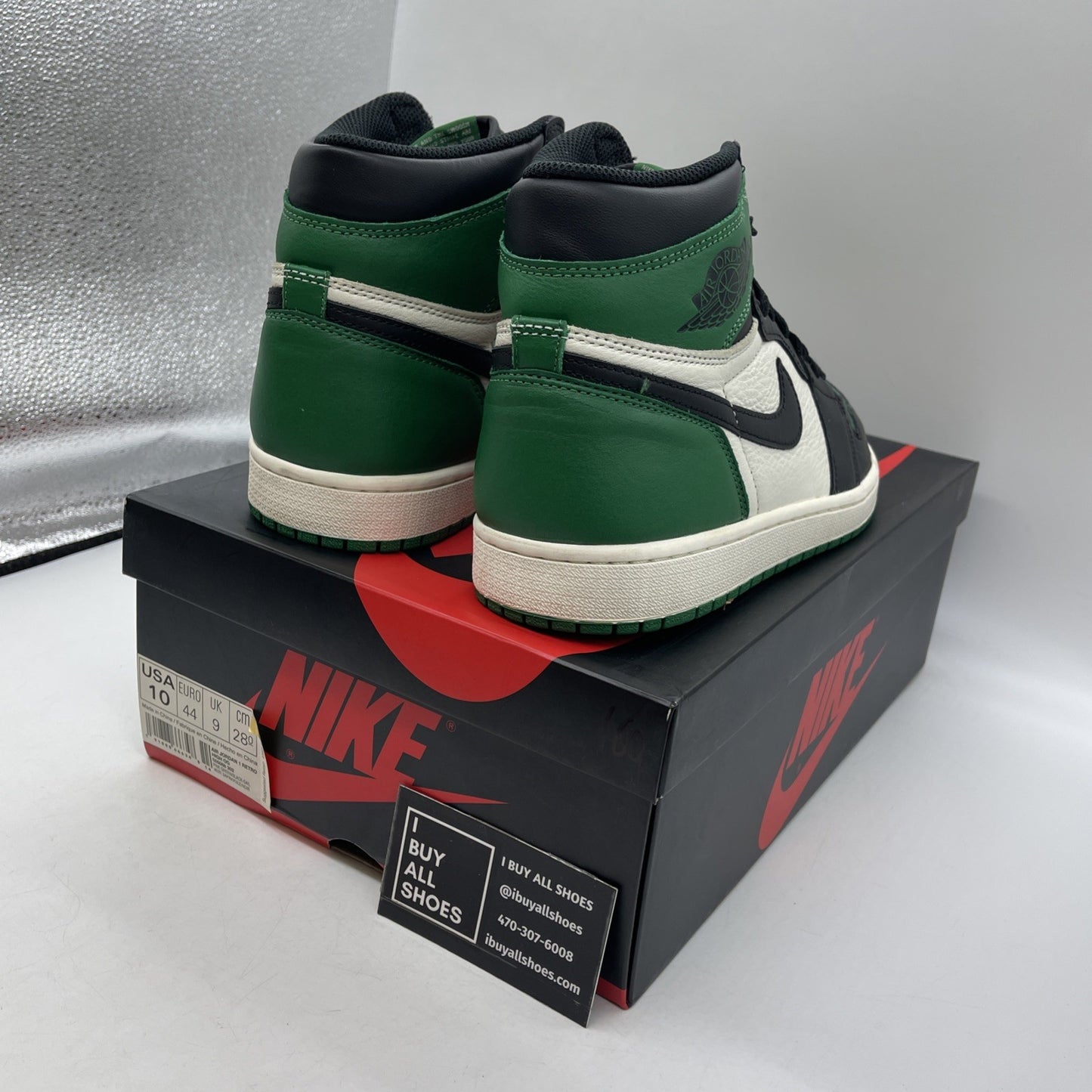 Size 10 - Air Jordan 1 Retro High OG Pine Green 2018 (555088-302)