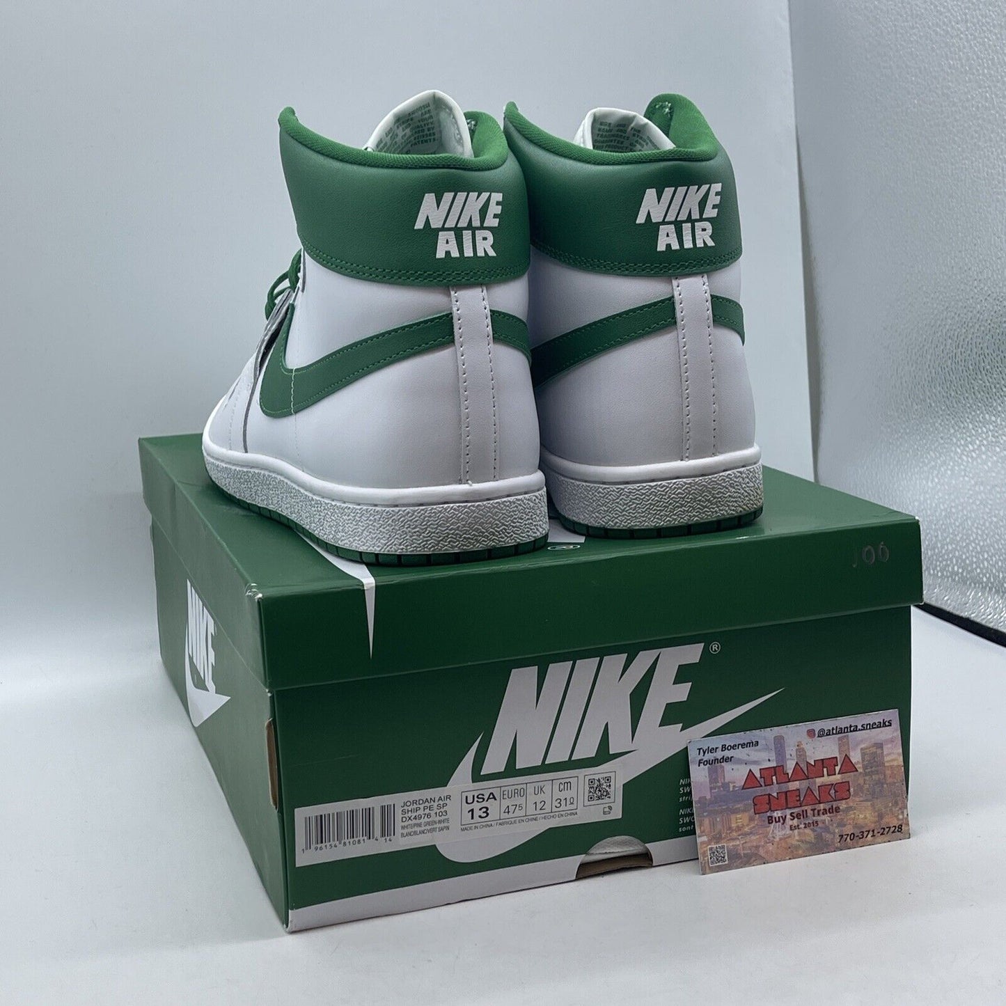 Size 13 - Nike Air Ship Pine Green White Leather (DX4976-103)