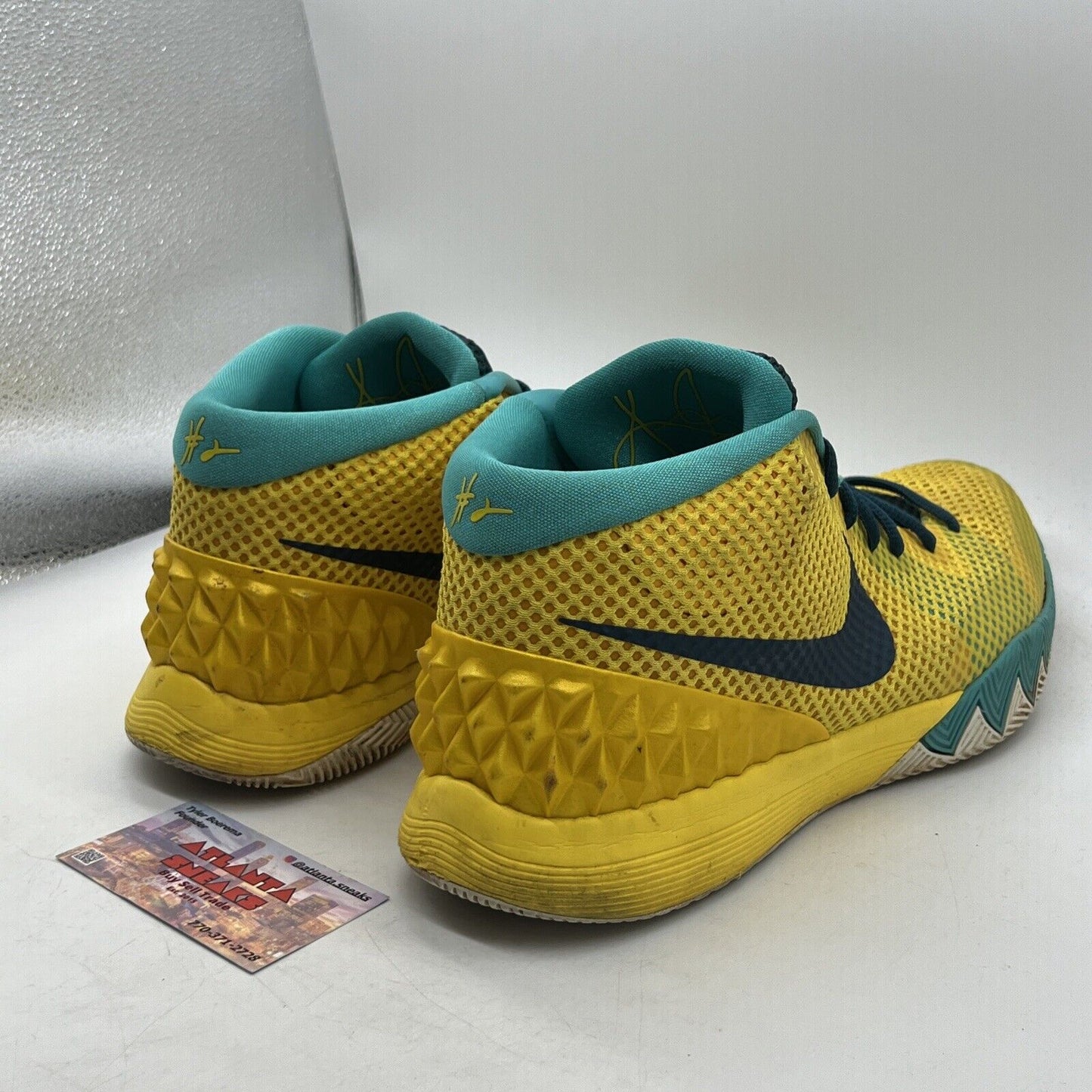 Size 13 - Nike Kyrie 1 Letterman Yellow White Black Teal (705277-737)