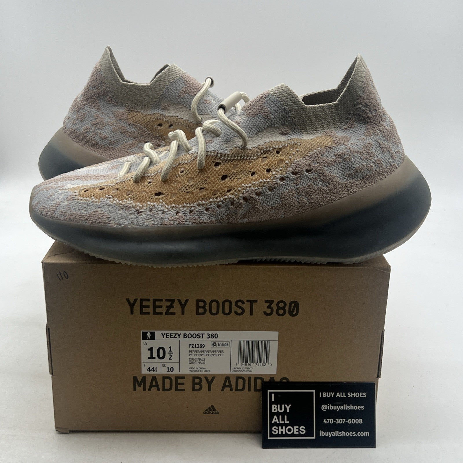 Size 10.5 - Adidas Yeezy Boost 380 Pepper Non-Reflective (FZ1269)