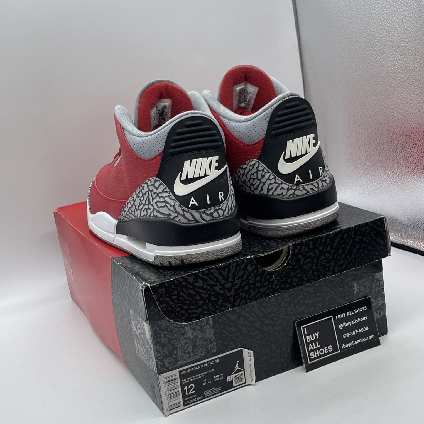 Size 12 - Jordan 3 Retro SE Mid Unite Red Black Grey Suede Leather (CK5692-600)