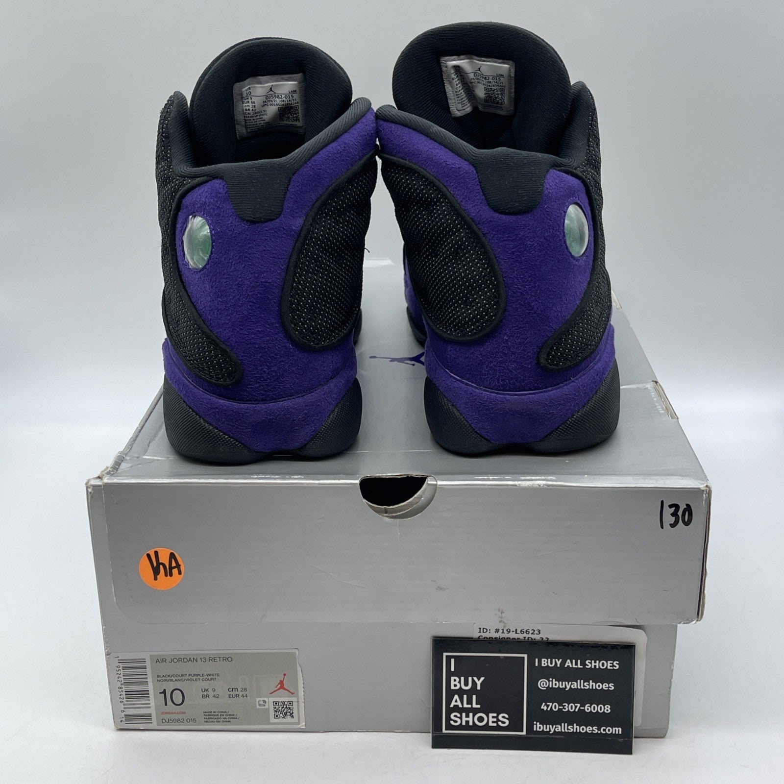 Size 10 - Jordan 13 Retro Court Purple Black Suede Leather (DJ5982-015)