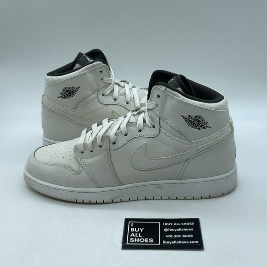 Size 9.5Y - Air Jordan 1 Retro High Premium GG Phantom White (705296-022)