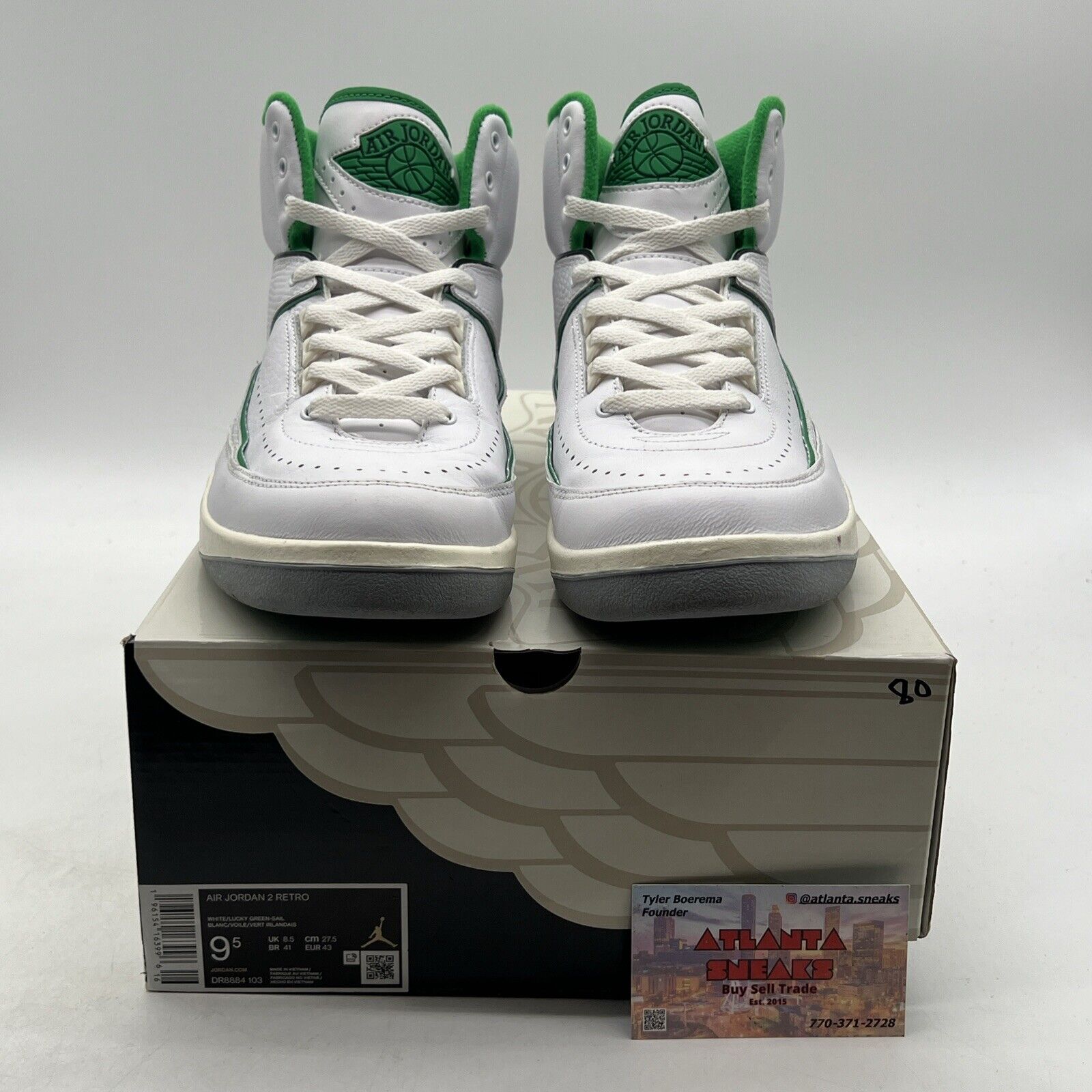 Size 9.5 - Jordan 2 Retro Lucky Green (DR8884-103)