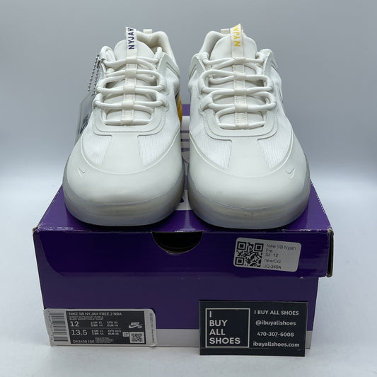 Size 12 - Nike NBA x Nyjah Free 2 SB Lakers White Leather (DA3439-100)