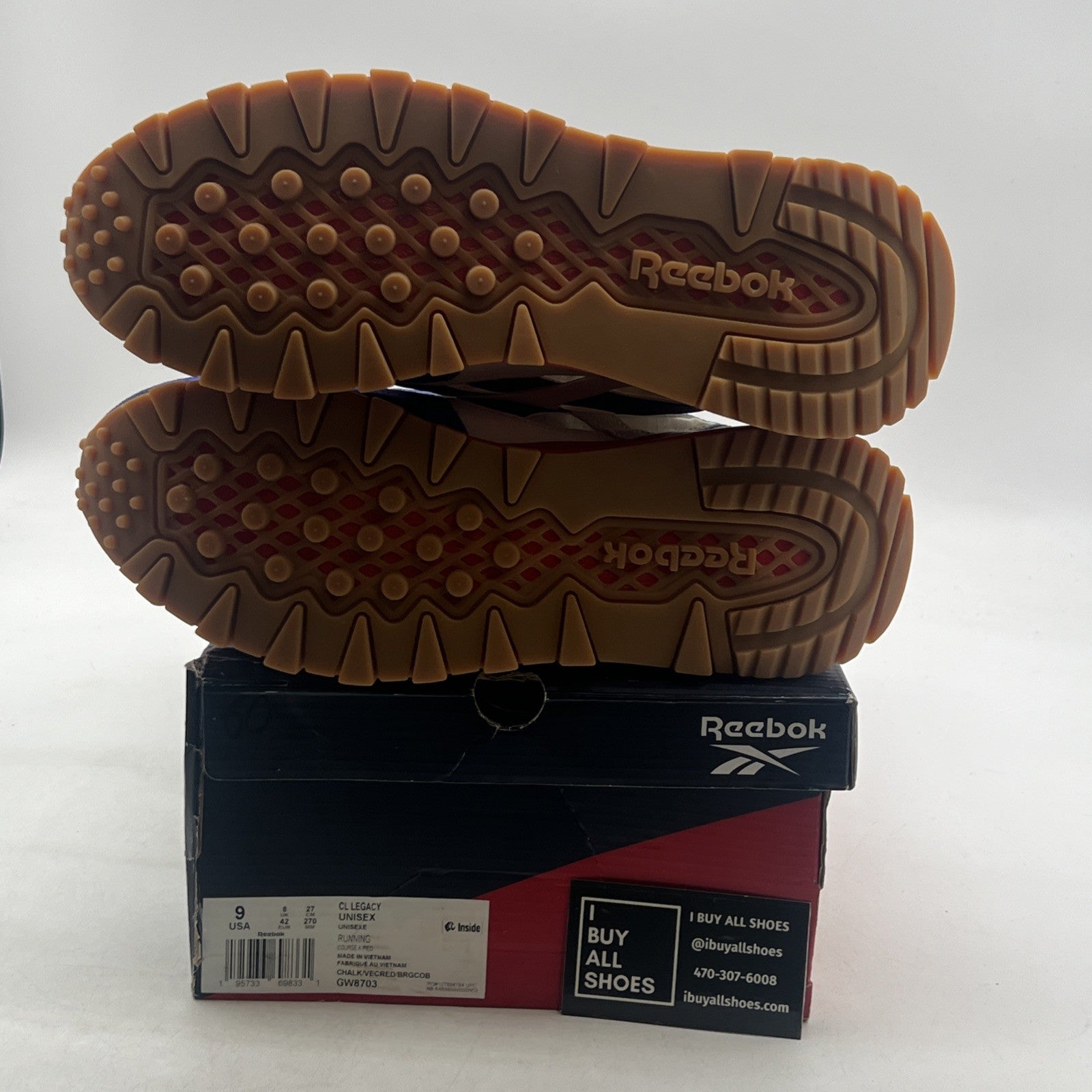 Size 9 - NWT Reebok CL Legacy Classic Men’s Shoes Chalk Red Blue Gold (GW8703)