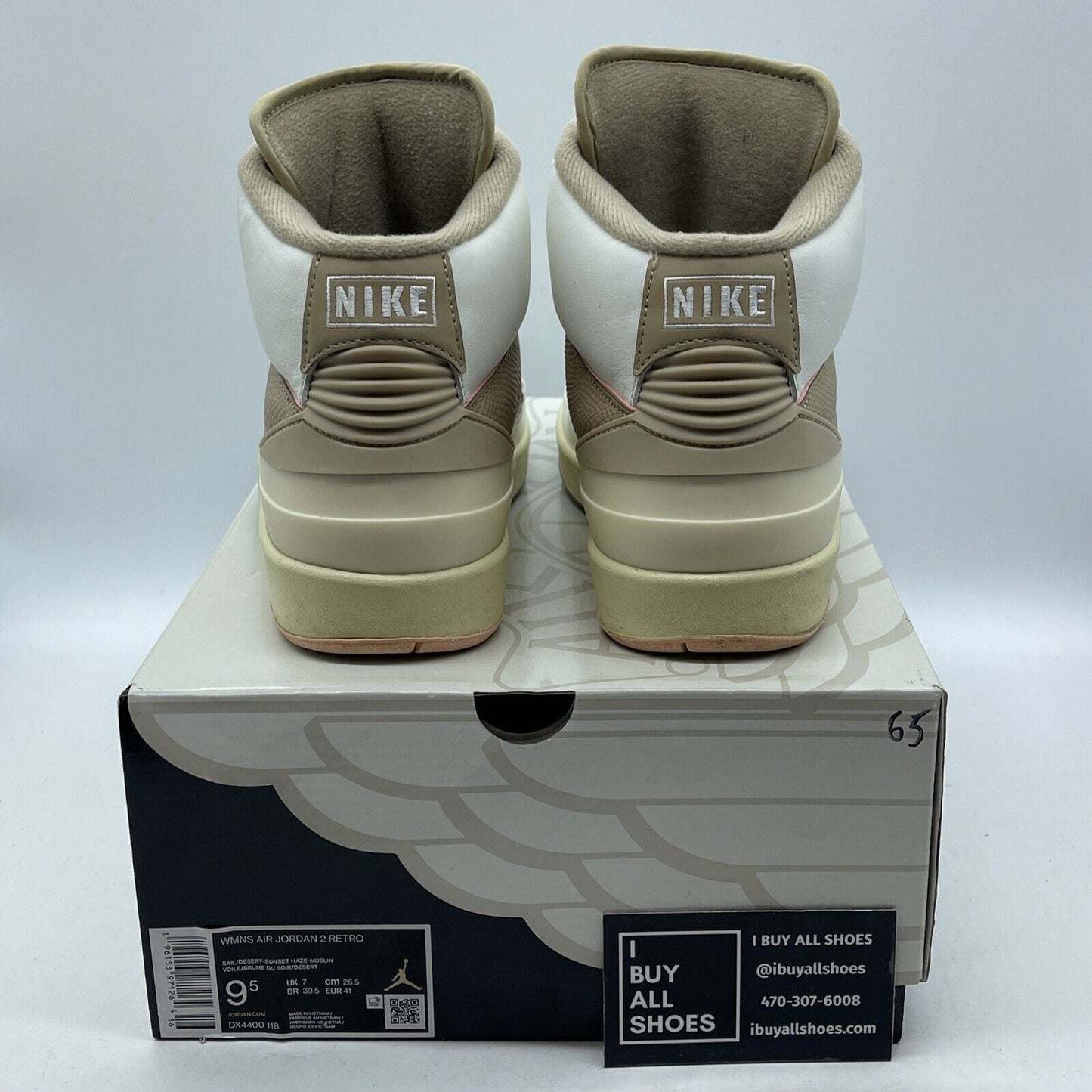 Size 9.5W - Air Jordan 2 Retro Sunset Haze Brown Leather (DX4400-118)