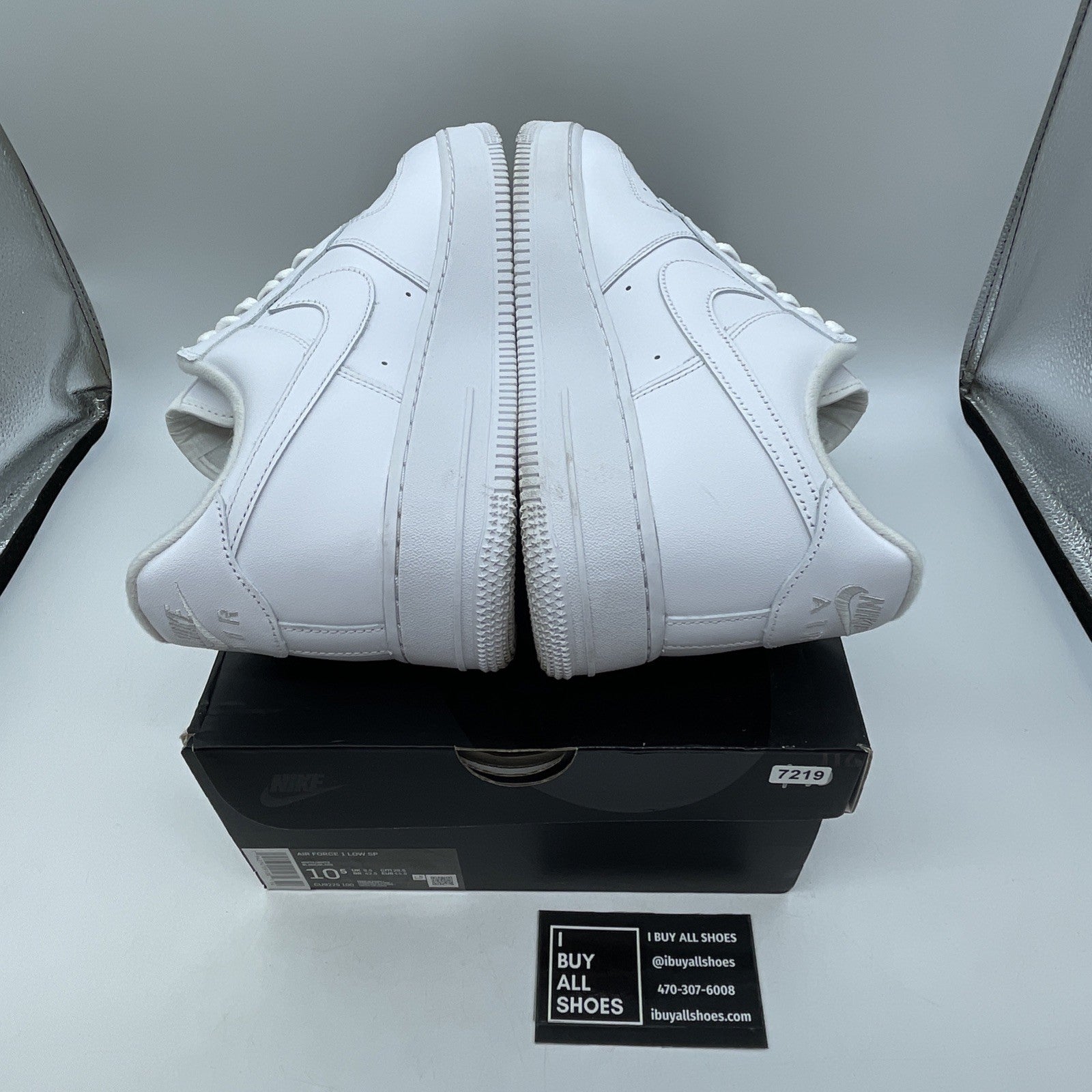 Size 10.5 - Nike Air Force 1 x Supreme Low Box Logo - White (CU9225-100)