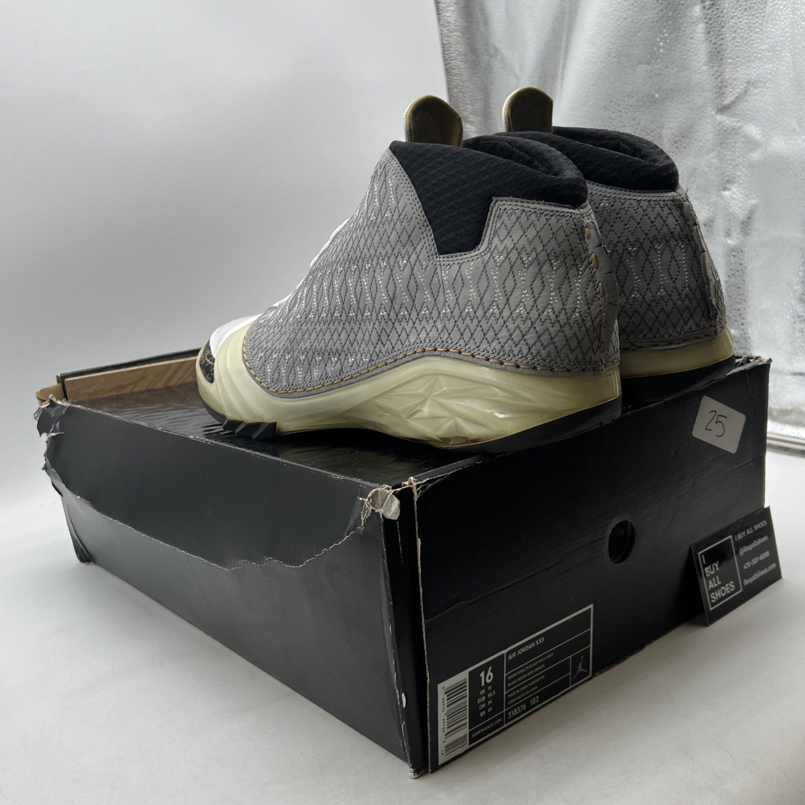 Size 16 - Air Jordan 23 OG White Stealth (318376-102)
