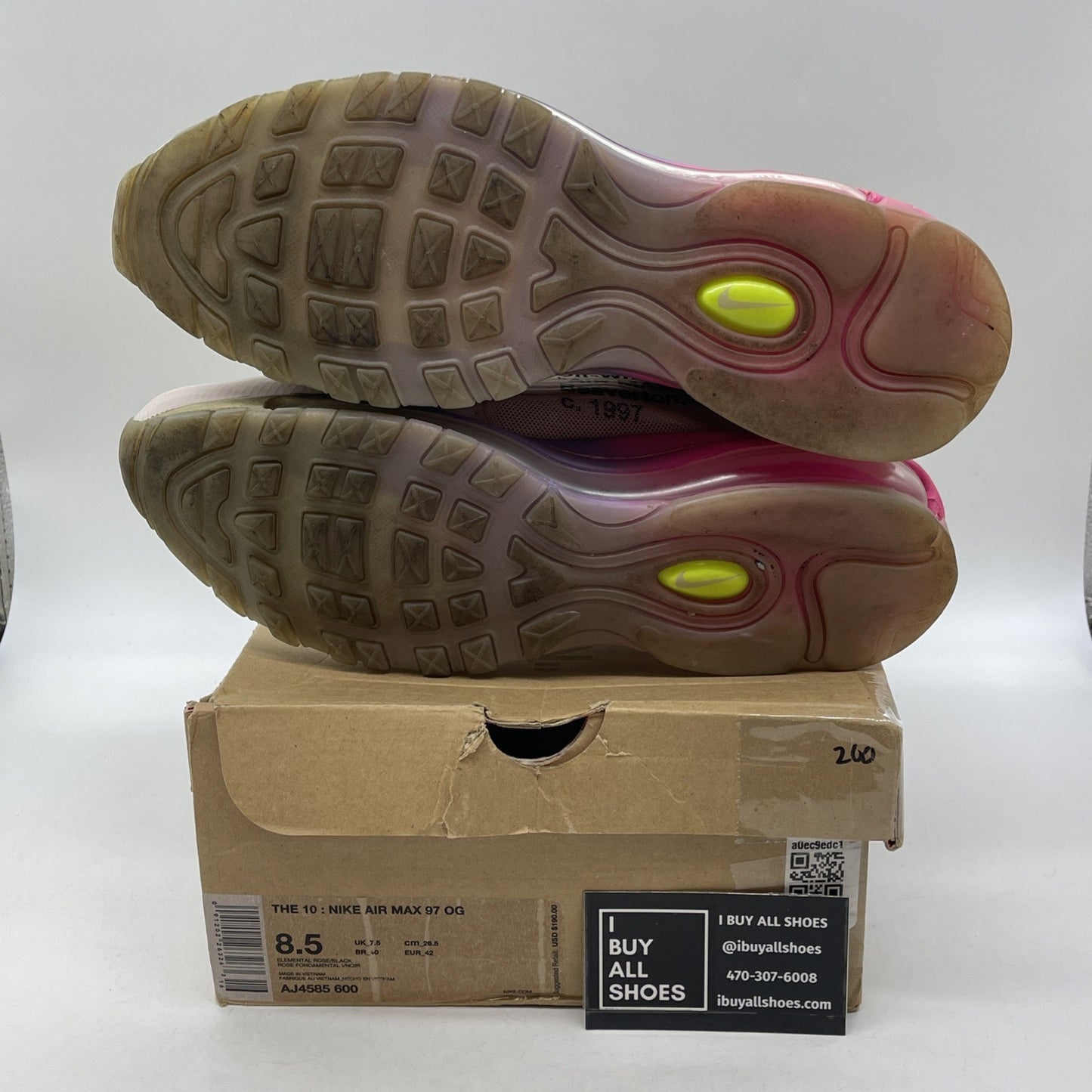 Size 8.5 - Nike Serena Williams x Off-White x Air Max 97 OG Queen (AJ4585-600)