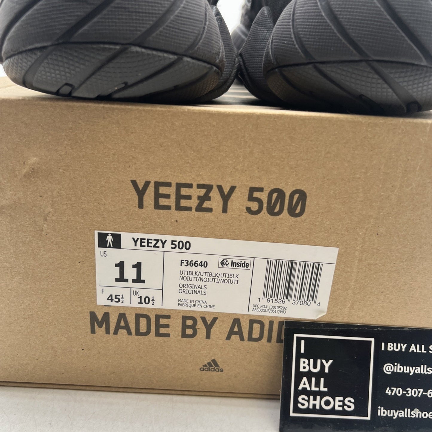 Size 11 - adidas Yeezy 500 Low Utility Black (F36640)