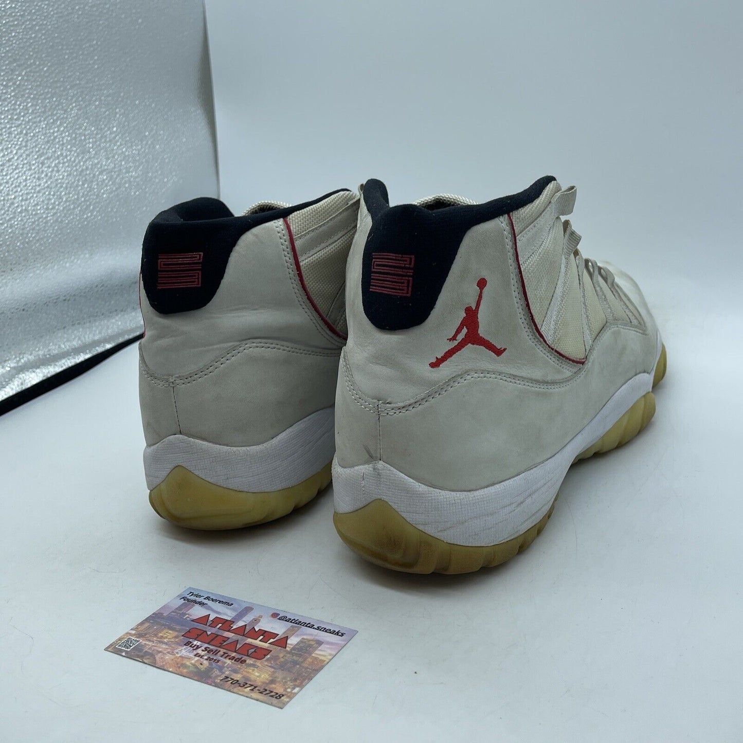 Size 12 - Air Jordan 11 Retro Platinum Tint Tan Suede White Black (378037-016)