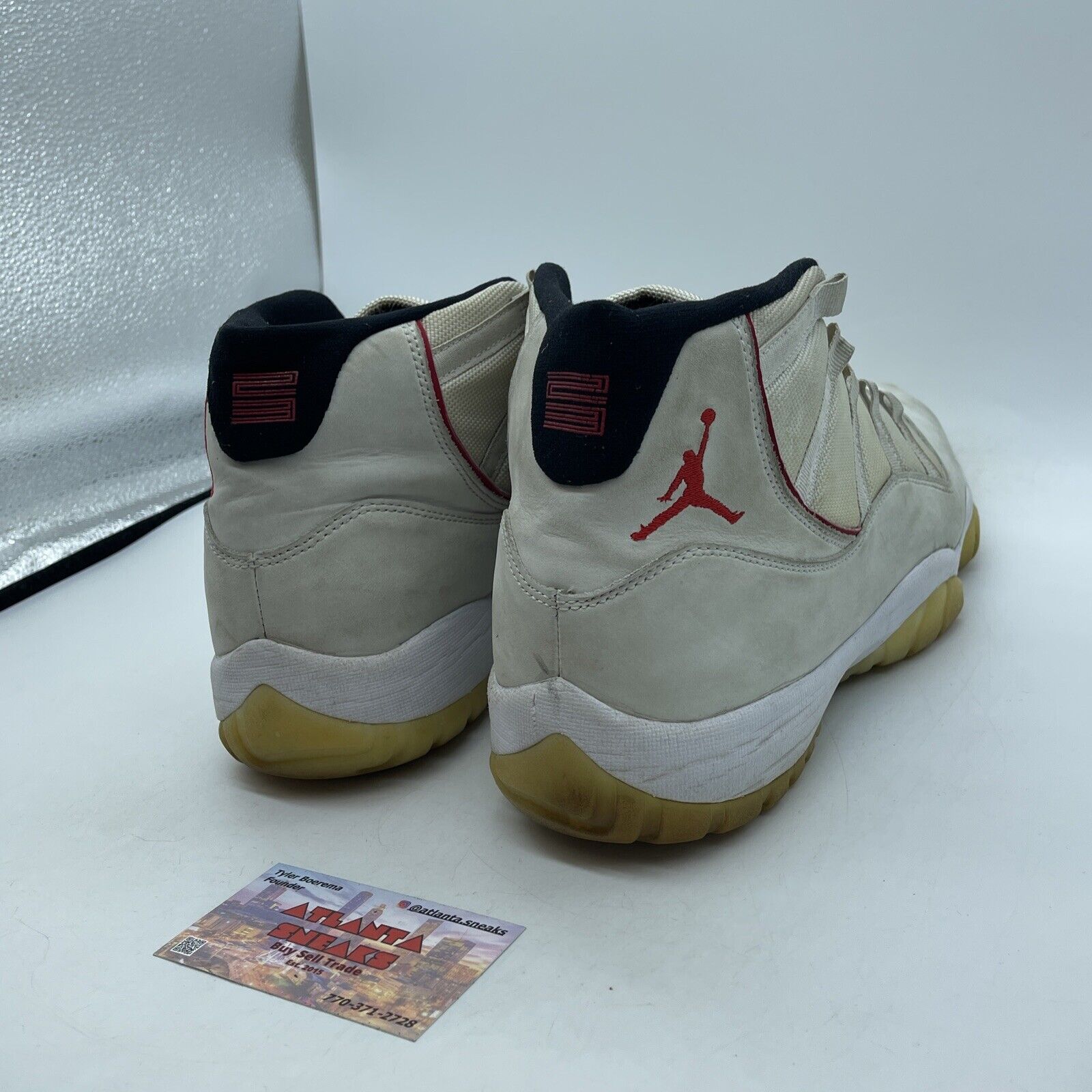 Size 12 - Air Jordan 11 Retro Platinum Tint Tan Suede White Black (378037-016)