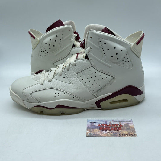 Size 12 - Air Jordan 6 Retro 2015 Maroon Tan Leather (384664-116)