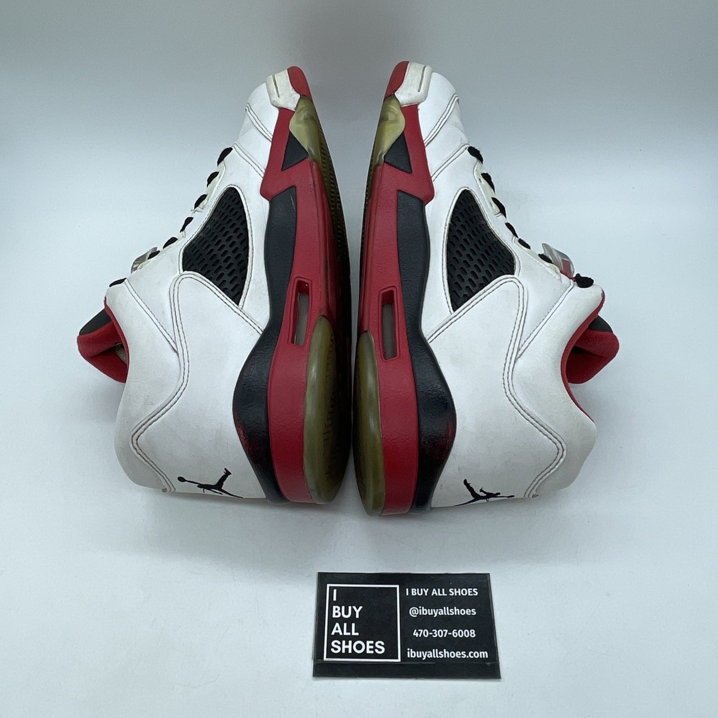 Size 11.5 - Air Jordan 5 Retro 2016 Low Fire Red White Black (819171-101)