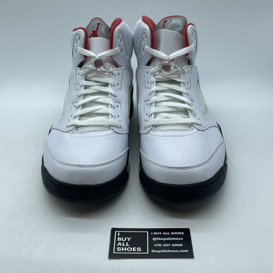 Size 14 - Jordan 5 Retro Mid Fire Red White Black Leather (DA1911-102)