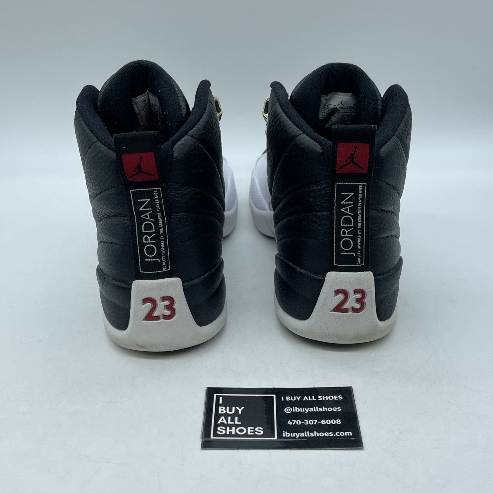 Size 9 - Jordan 12 Retro Mid Playoff Black White Red Leather (CT8013-006)