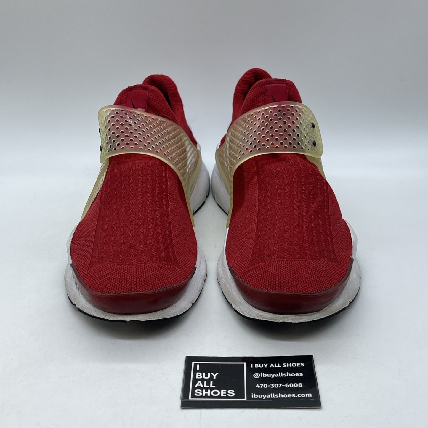 Size 12 - Nike Sock Dart 2016 Gym Red White Suede (819686-601)