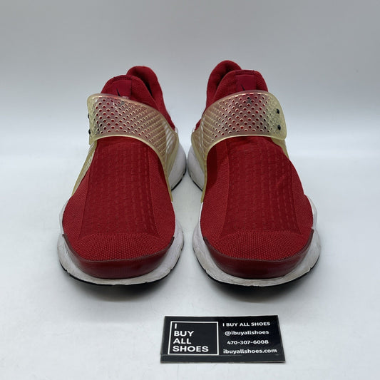 Size 12 - Nike Sock Dart 2016 Gym Red White Suede (819686-601)