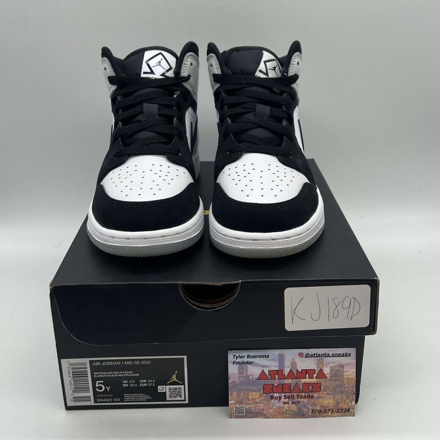 Size 5 - Jordan 1 Mid SE Diamond Brand New Og All