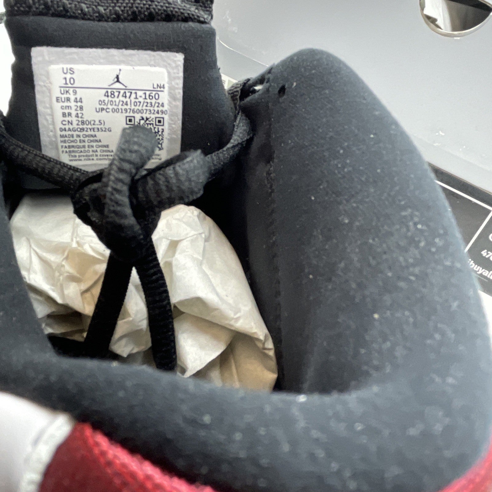 Size 10 - Air Jordan 14 Retro 2024 Black Toe (487471-160)