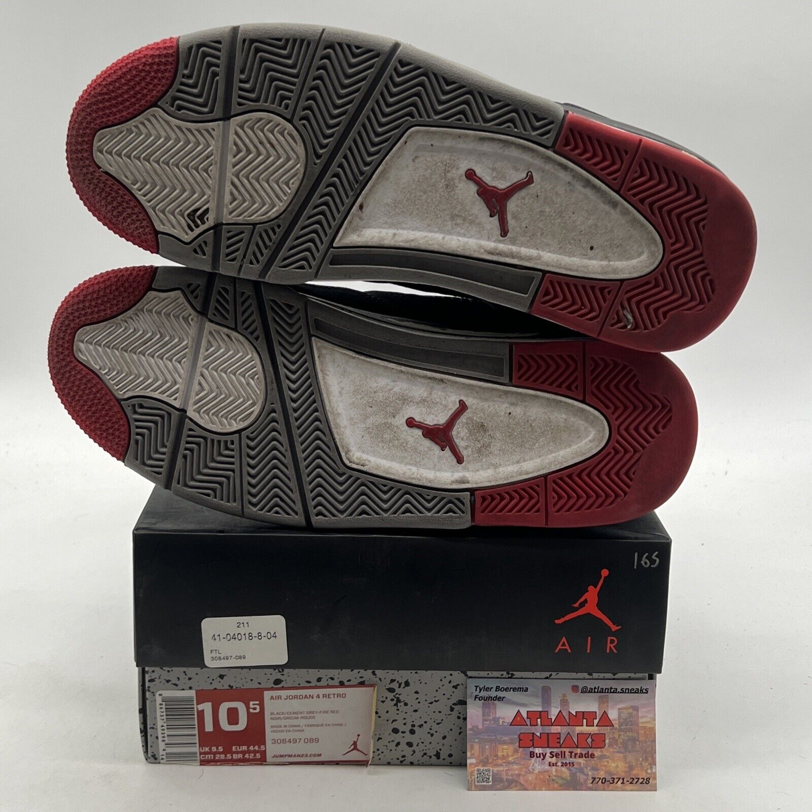 Size 10.5 - Jordan 4 Retro bred release 2012 (308497-089)