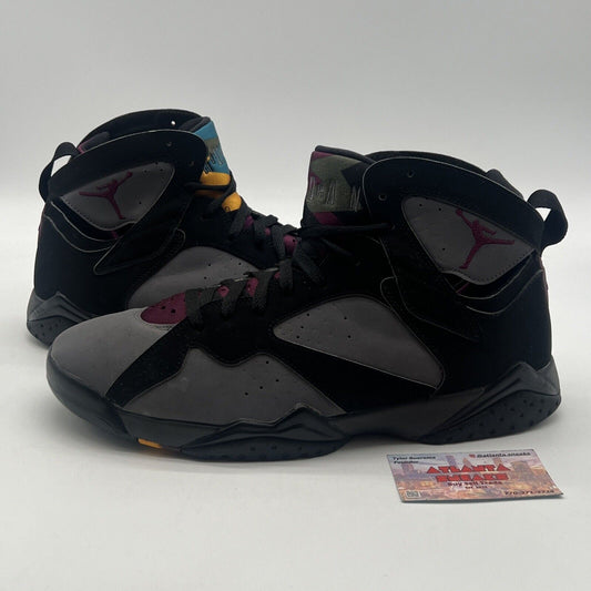 Size 13 - Jordan 7 Retro Bordeaux 2015 Yellow Maroon Black Suede (304775-034)