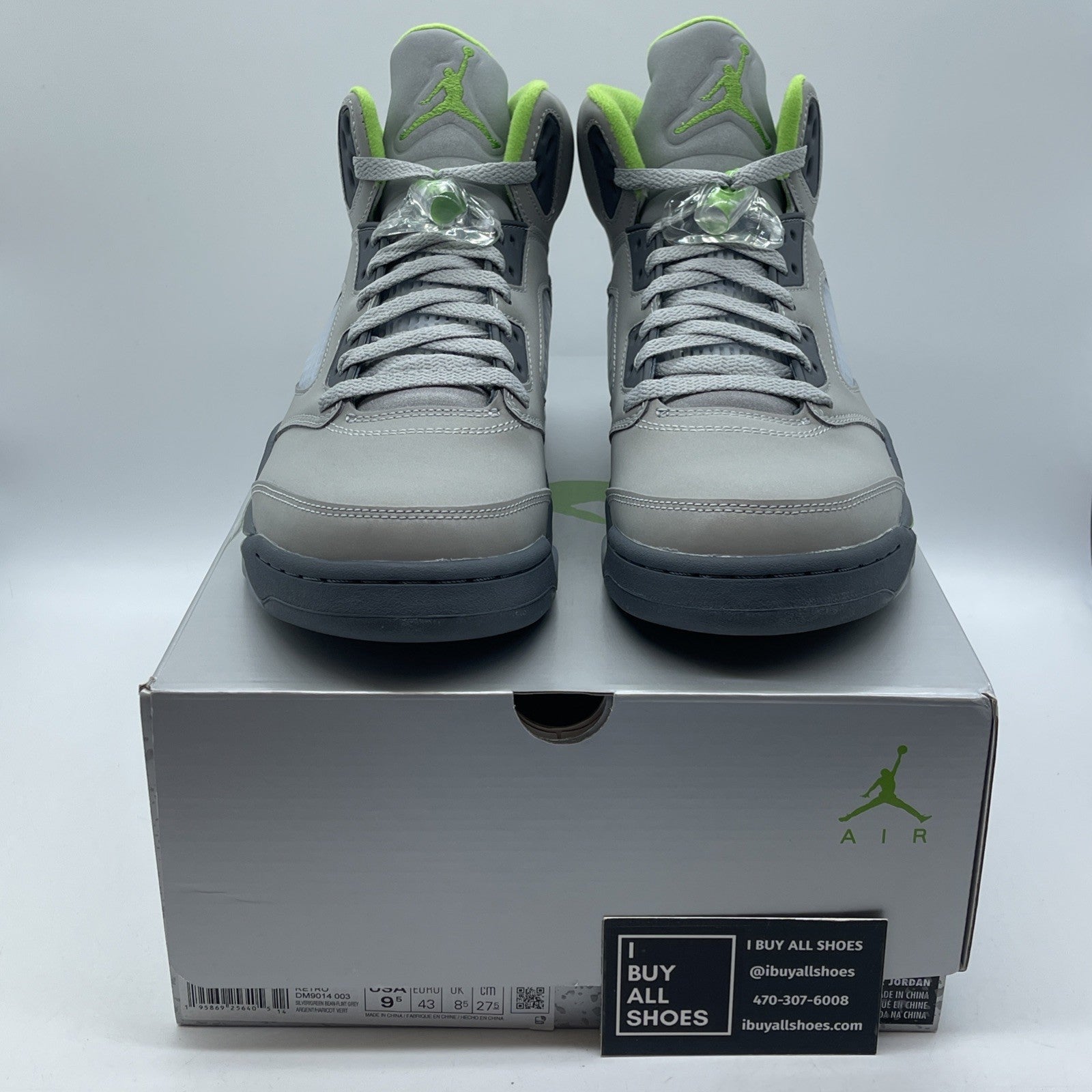 Size 9.5 - Jordan 5 Retro Green Bean Grey Leather (DM9014-003)