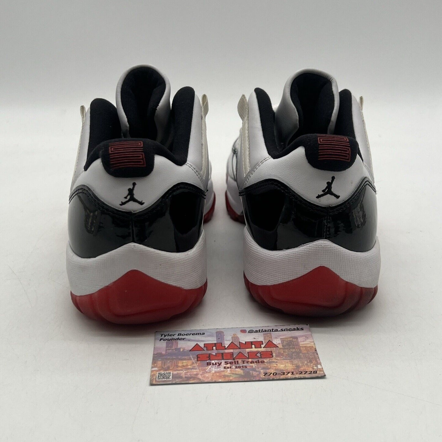 Size 8.5 - Jordan 11 Retro Low Concord-Bred White Black Red (AV2187-160)