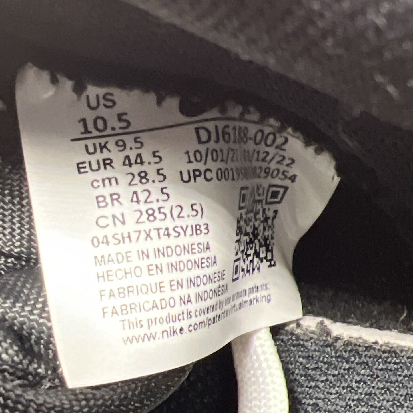 Size 10.5 - Nike Dunk Low Black Panda Leather (DJ6188-002)