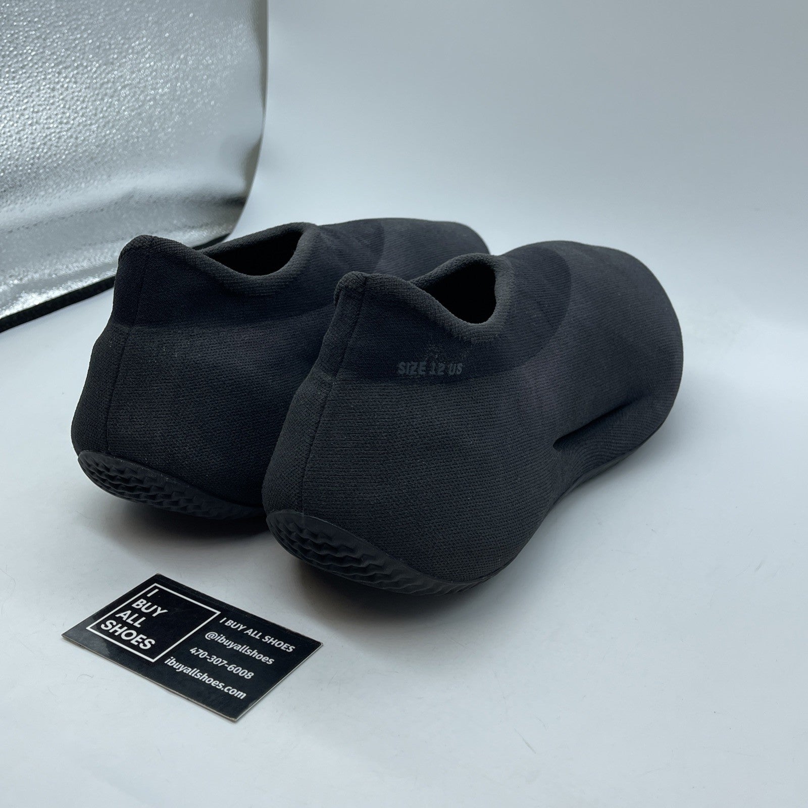 Size 12 - adidas Yeezy Knit Runner Fade Onyx Black Suede (IE1663)