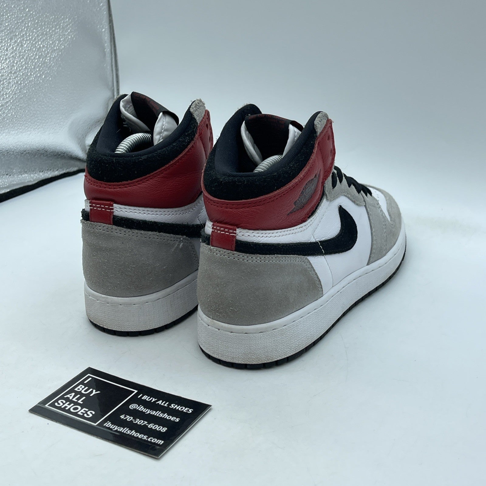 Size 6Y - Jordan 1 Retro High OG Smoke Gray 2020 Suede Leather (575441-126)