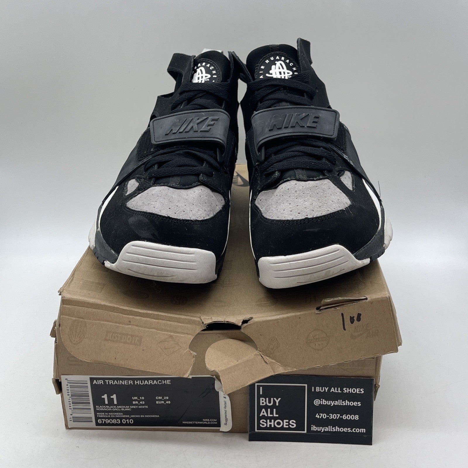 Size 11 - Nike Air Trainer Huarache Black (679083-010)
