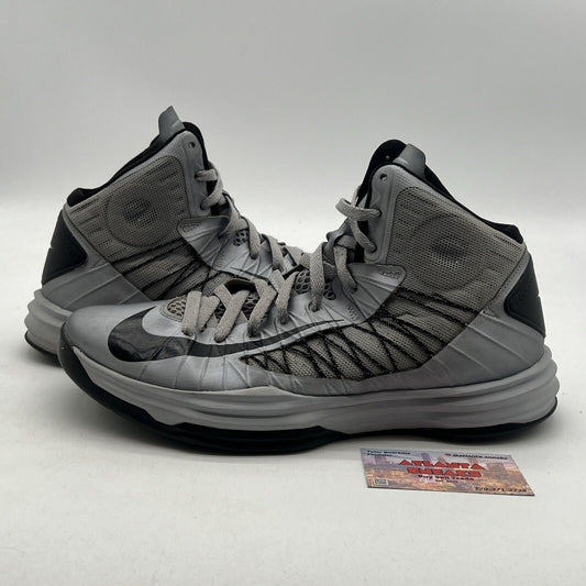 Size 12 - Nike Lunar Hyperdunk Mid Sneakers Silver Wolf Gray (524934-002)