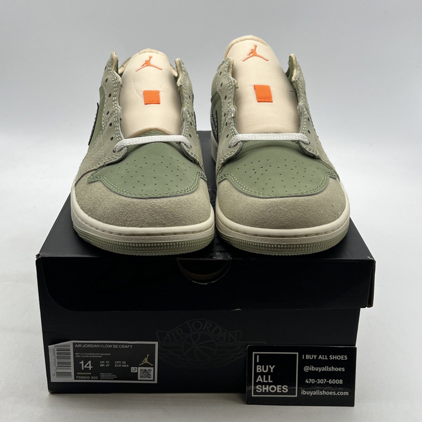 Size 14 - Air Jordan 1 SE Craft Low Light Olive (FD6819-300)