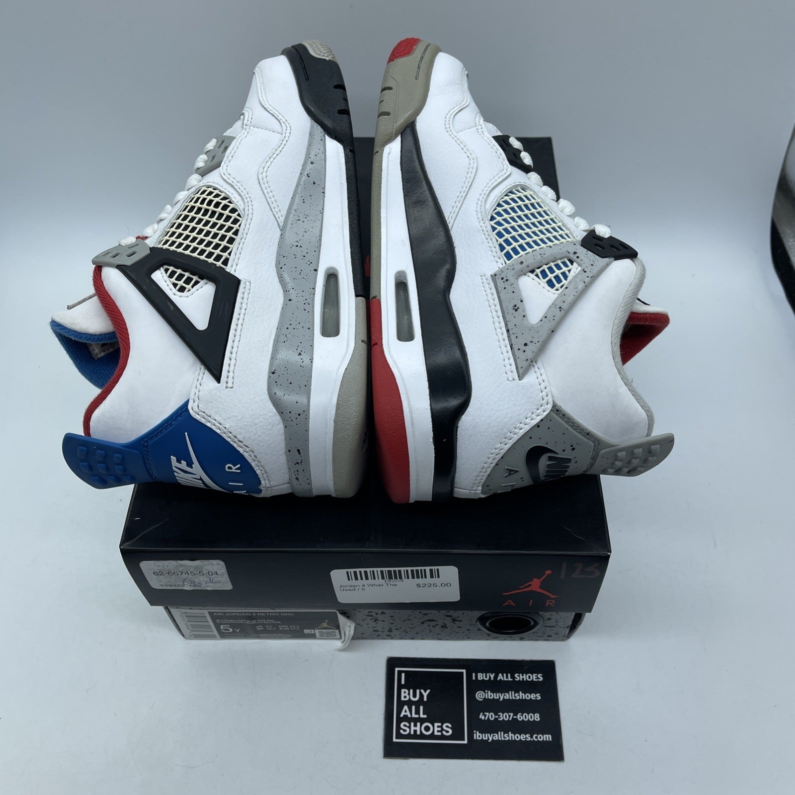 Size 5Y - Jordan 4 Retro SE Mid What The 4 White Leather (408452-146)