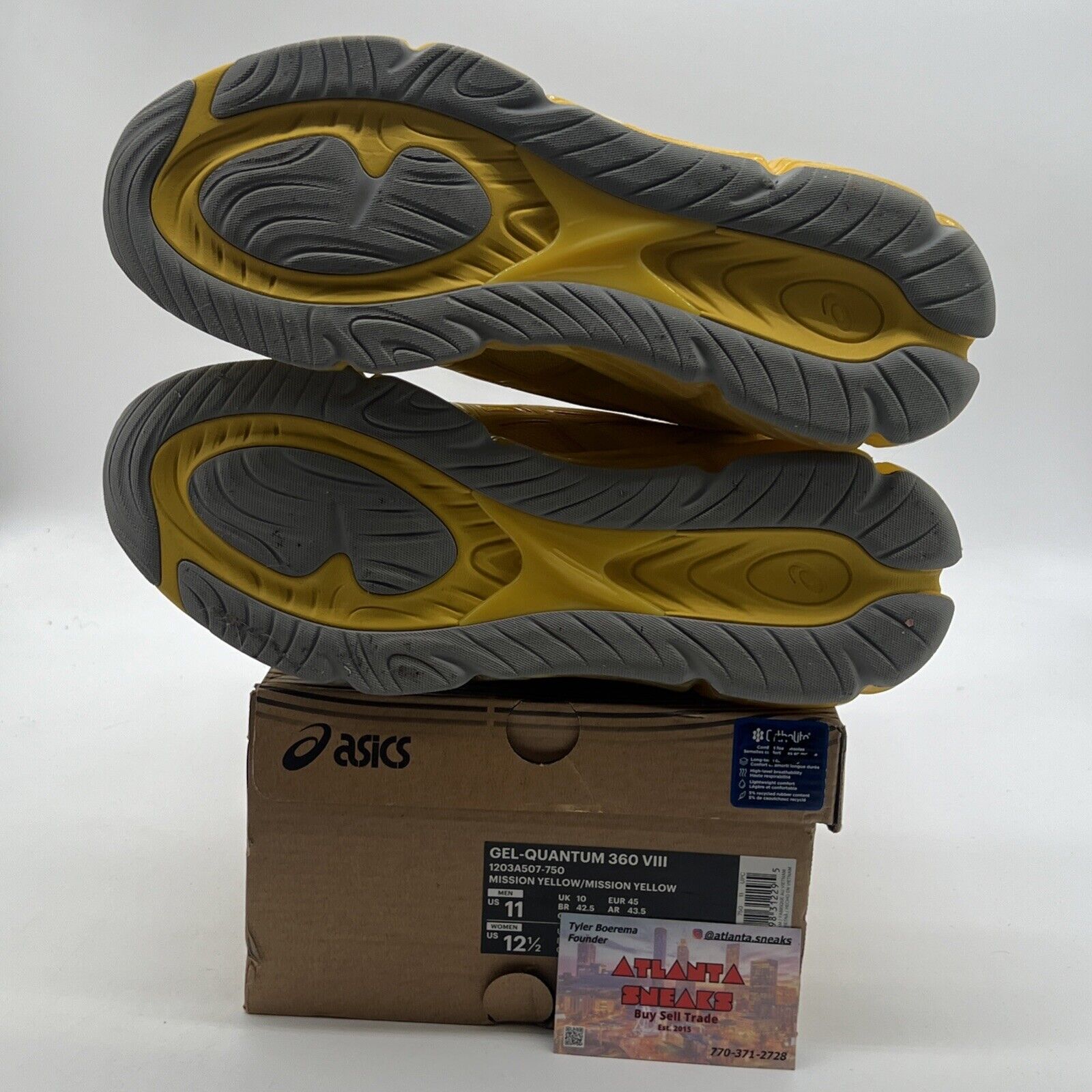 Size 11 - ASICS X CP COMPANY Gel-Quantum 360 VIII Yellow (1203A507-750)