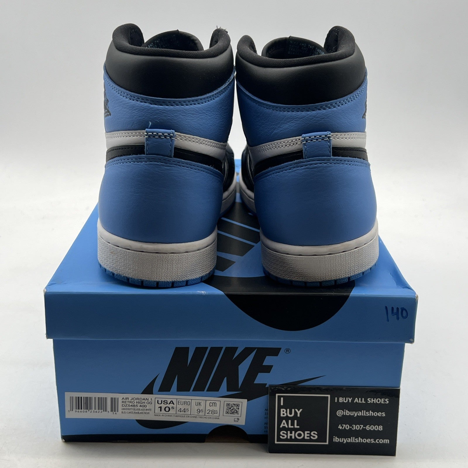 Size 10.5 - Air Jordan 1 Retro OG High UNC Toe (DZ5485-400)