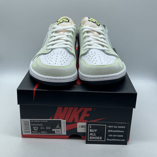 Size 12 - Air Jordan 1 Retro OG Low Ghost Green Suede Leather (DM7837-103)