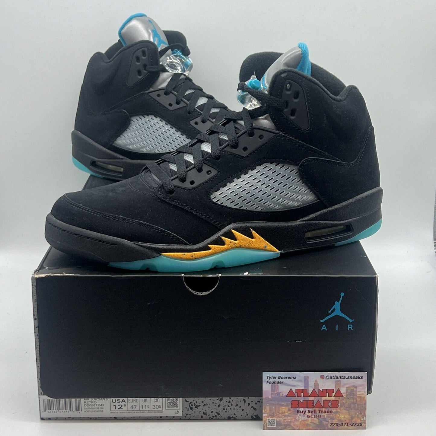 Size 12.5 - Jordan 5 Retro Mid Aqua Brand New Og All