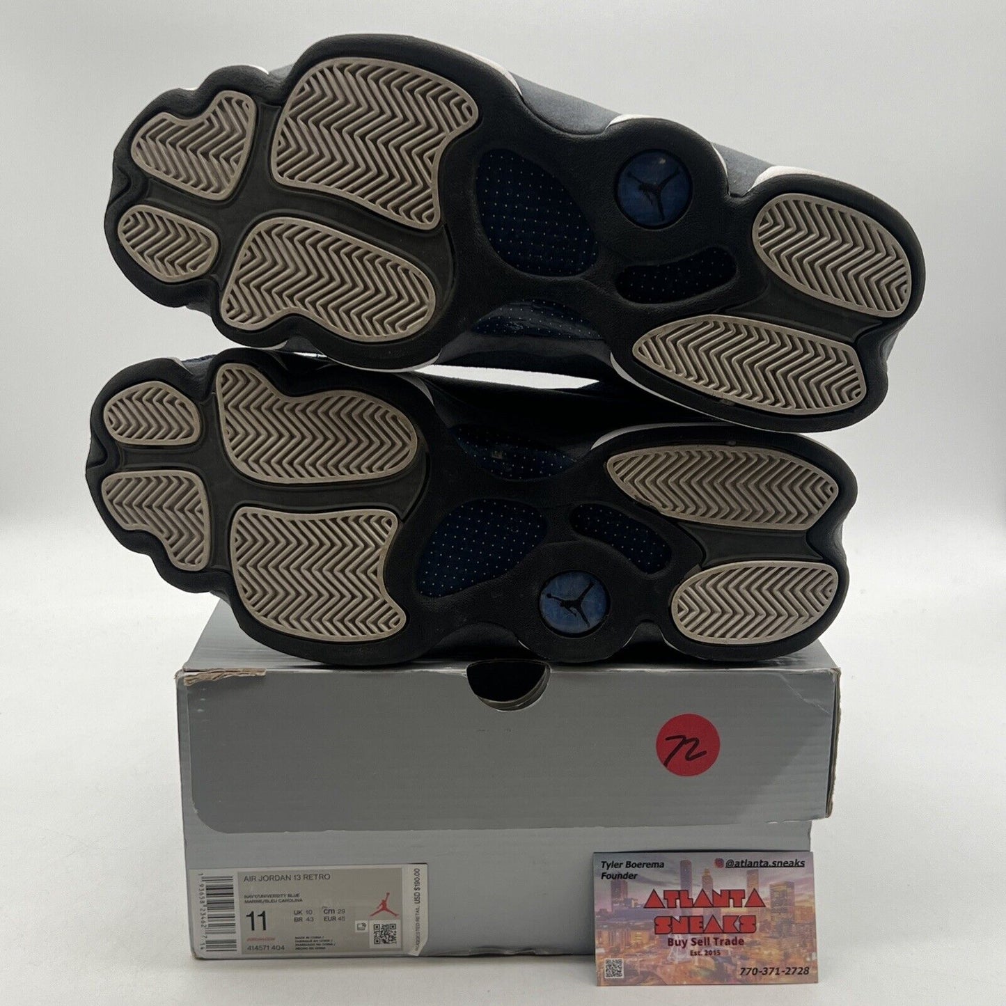 Size 11 - Jordan 13 Retro Mid Flint Blue White Grey Suede Leather (414571-404)