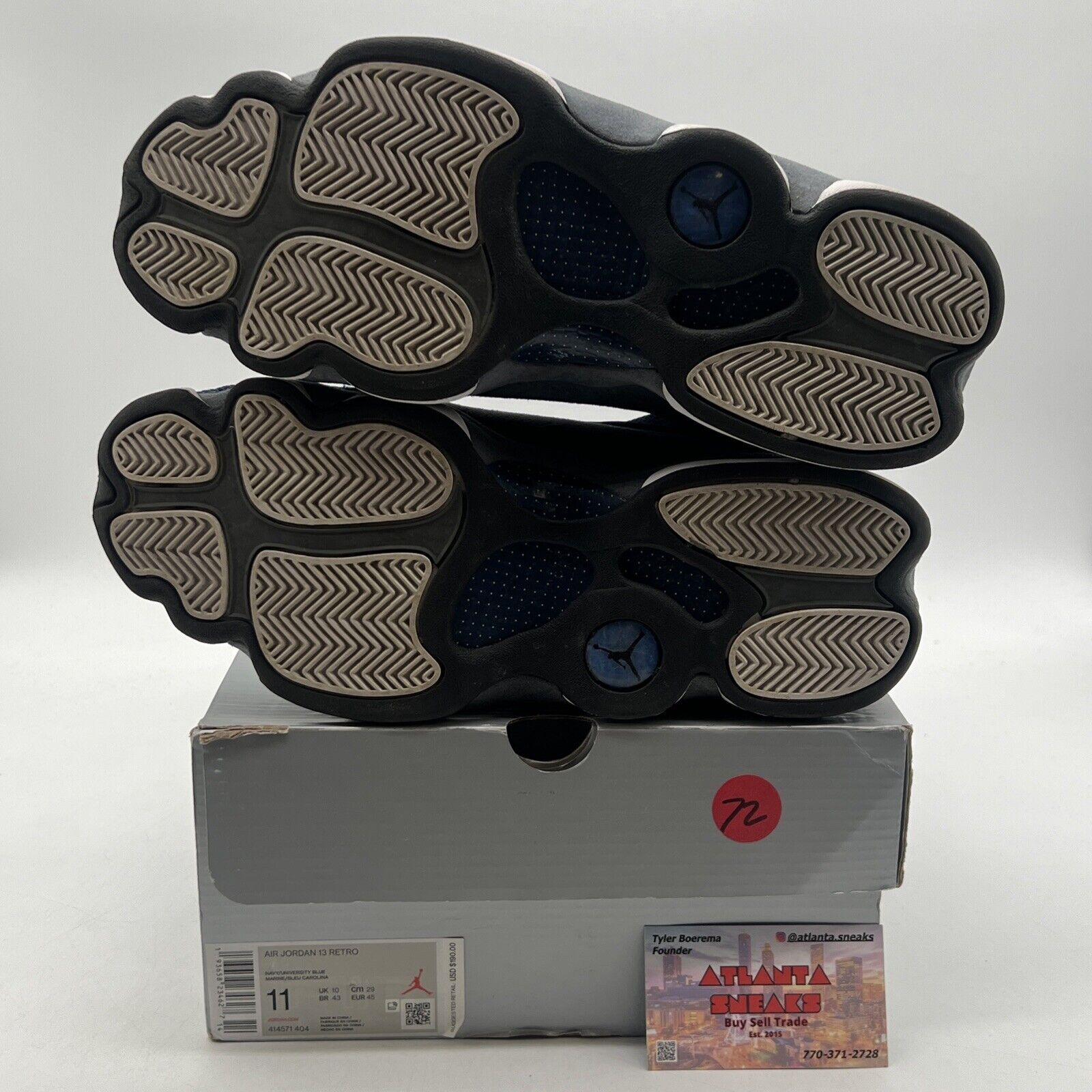Size 11 - Jordan 13 Retro Mid Flint Blue White Grey Suede Leather (414571-404)